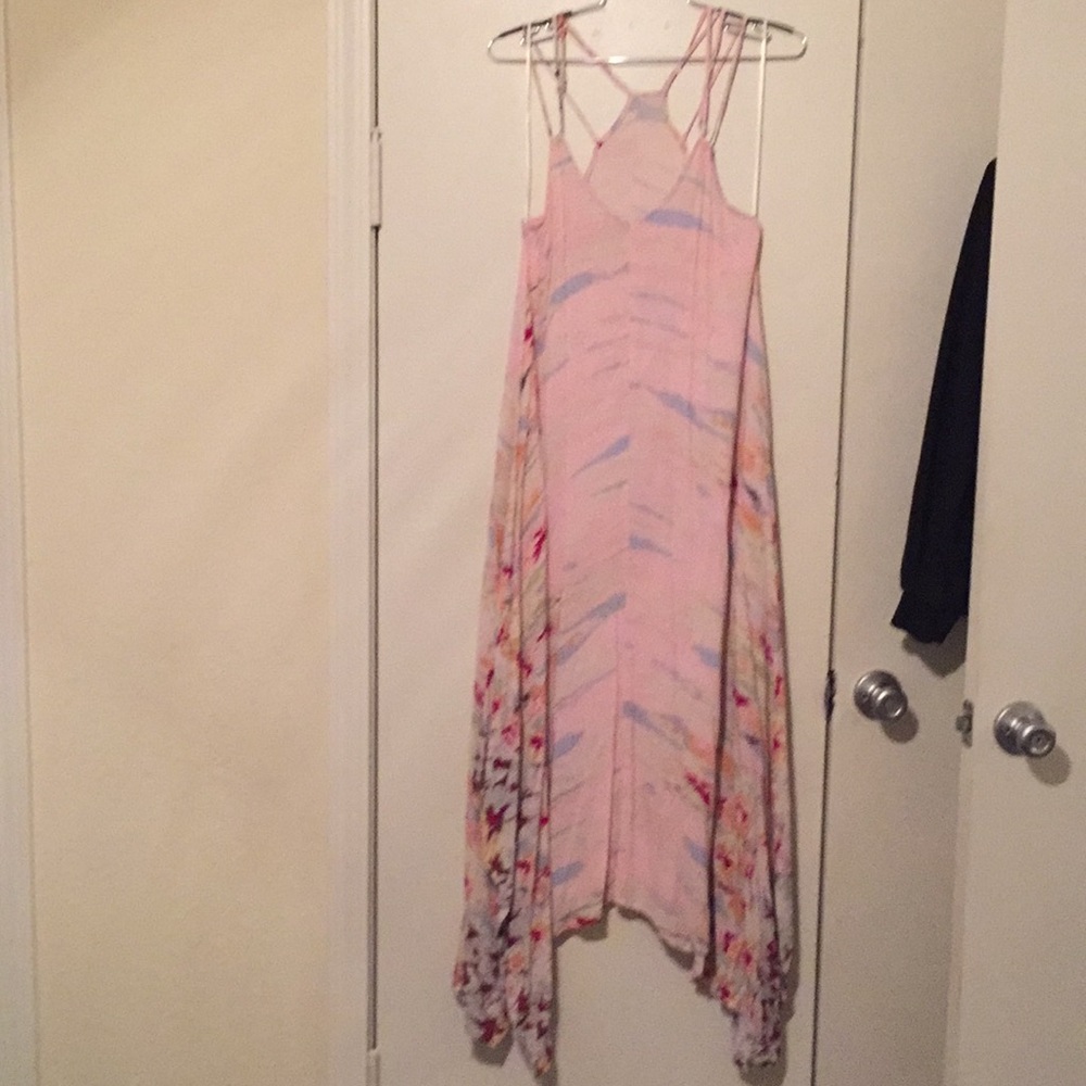 Love Stitch Watercolor midi dress